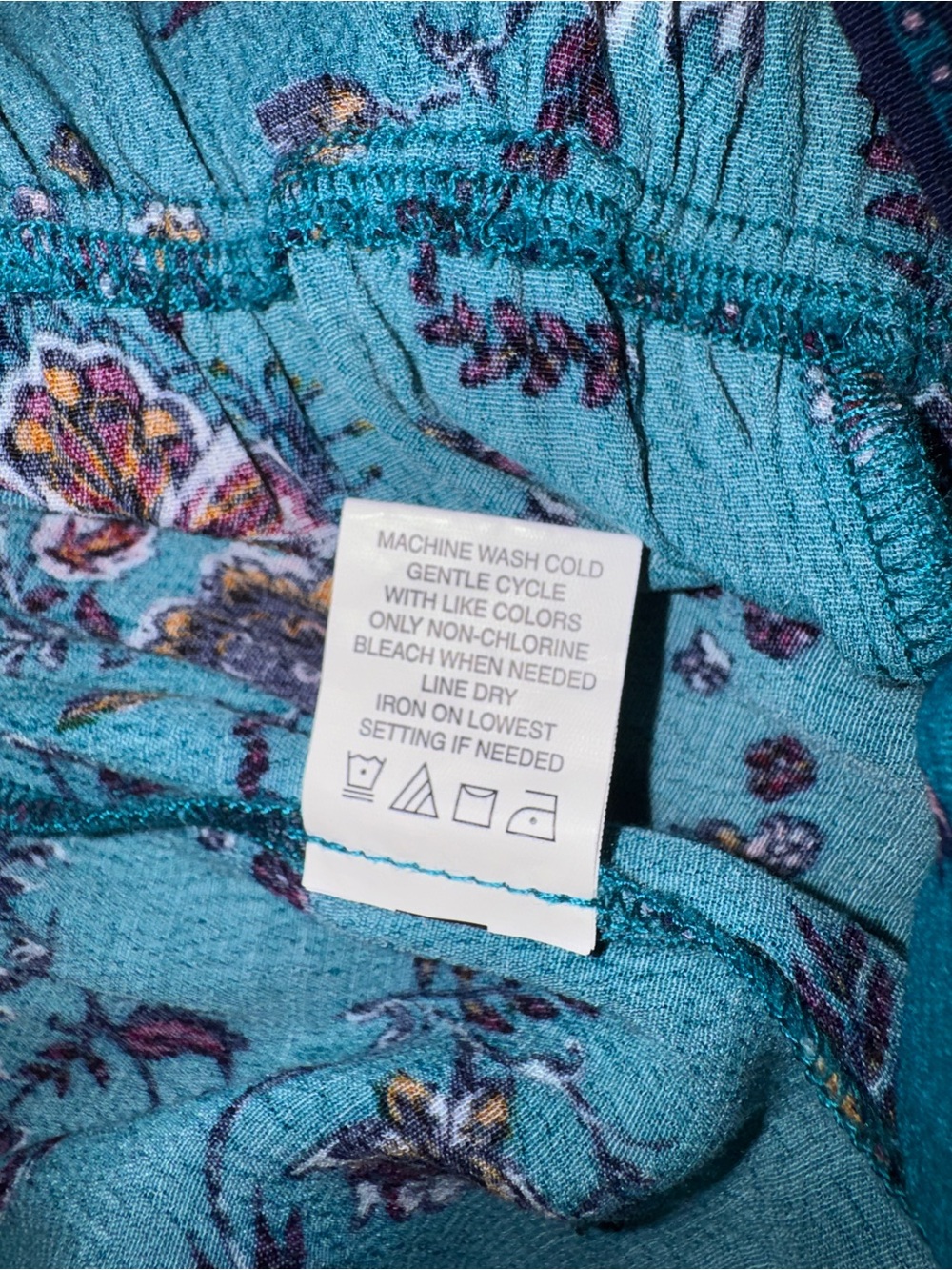 Eyeshadow Teal Floral Crisscross Wide-Leg Jumpsuit - Picture 9 of 10